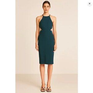 Astr Teal Cutout Dress